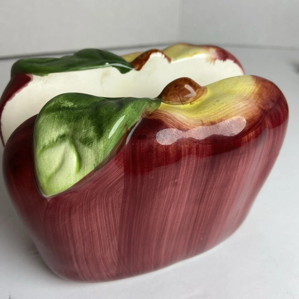 Vintage Ceramic Apple Napkin Holder‎ Farmhouse Kitchen